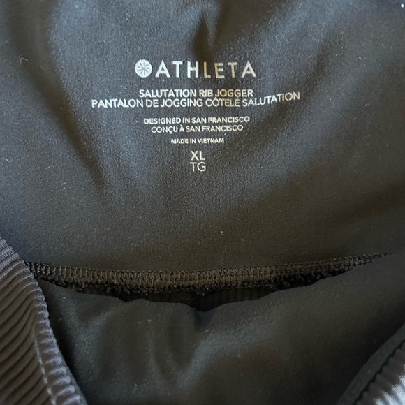 Athleta Salutation Ribbed Jogger Pants in black Size XL - Picture 10 of 16